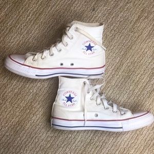 White converse all star high top chuck 70